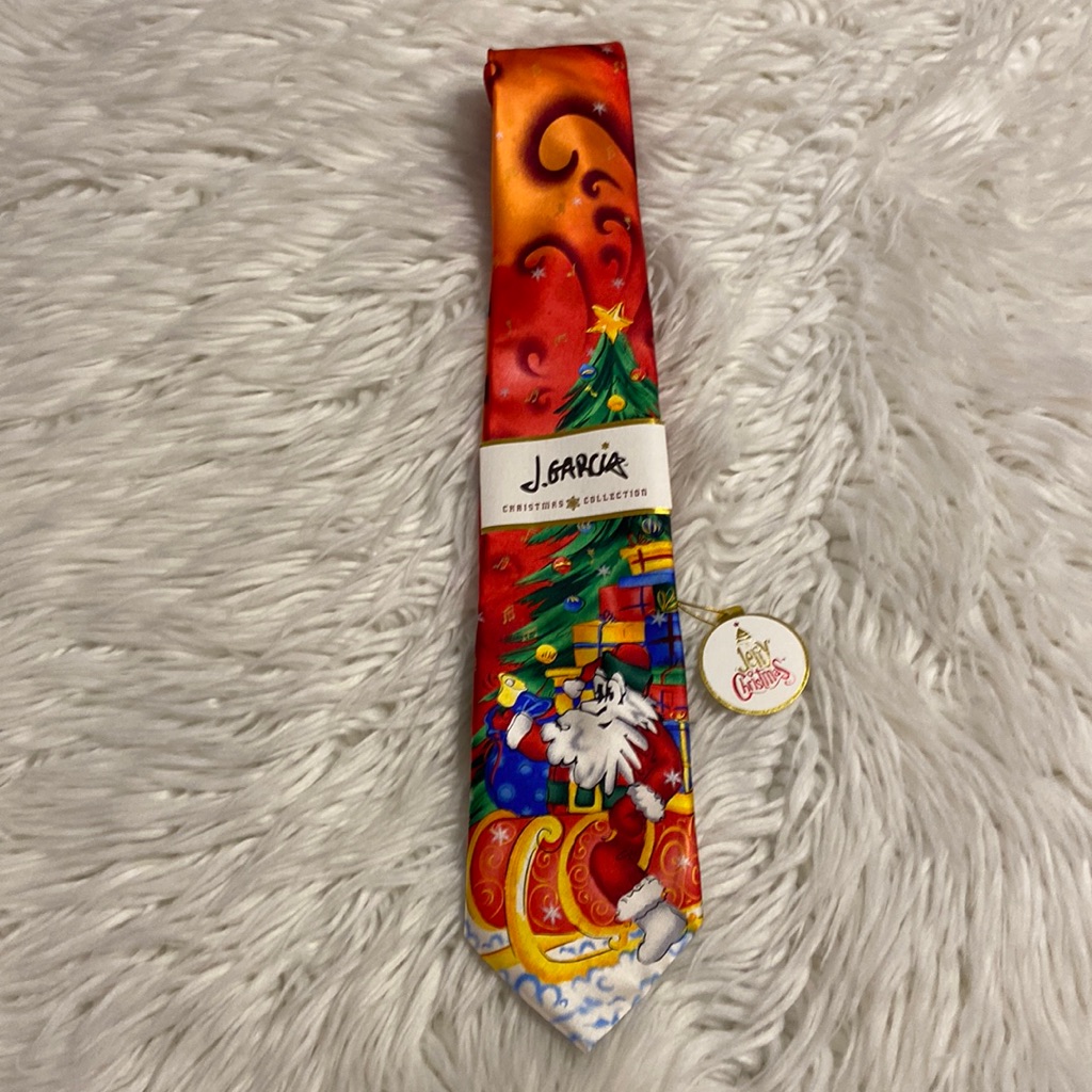 JGarcia Christmas Collection Man Brand New Tie Length 57 Wide 35 Color Red